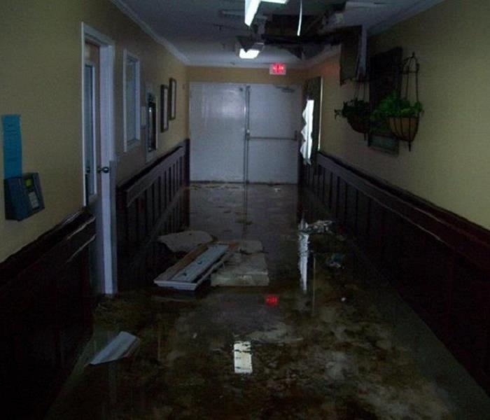 Before Flooded Hallway Restoration