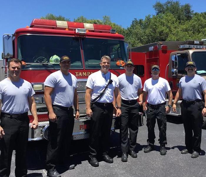 First Responder Event - Firefighters and Chiefs in front of Engine & Rescue 