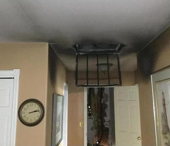 Smoke Damaged Home Ceiling